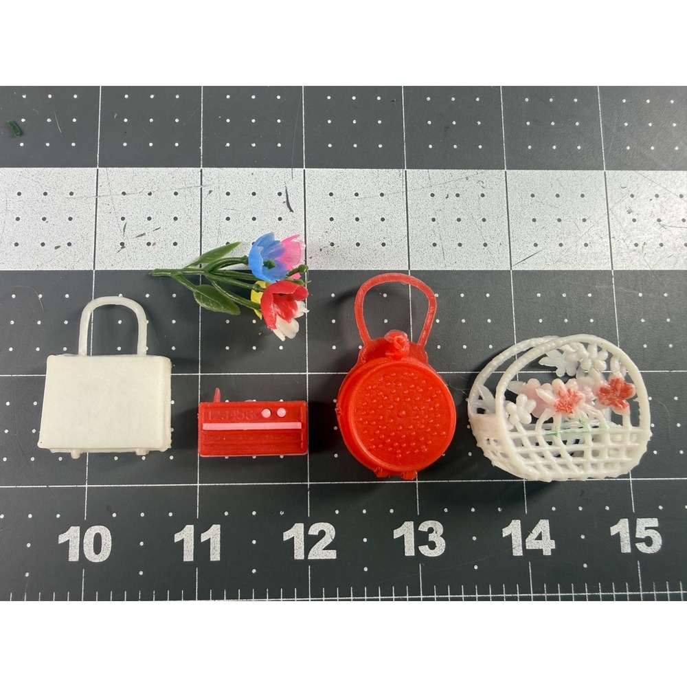 Vintage Barbie Purse Radio Flowers Accessories Lot